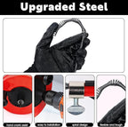 50 Ft Drain Auger,Use Manually or Drill Powered 50 Feet Drain Snake,Heavy Duty Flexible Plumbing Snake,With Gloves and Storage Bag for Kitchen Sink, Shower Drain (50FT, Red)