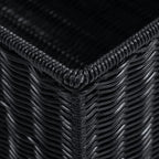 HOONEX Wicker Storage Baskets for Organizing, Decorative Woven Baskets for Storage with Carrying Handles, Set of 2, Black