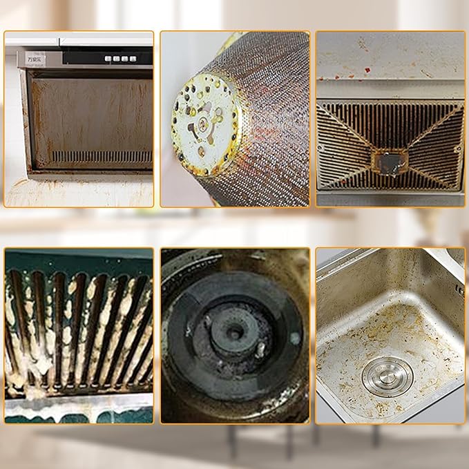 16.9 Fl Oz Clean Up Kitchen Oil Stains Spray, Kitchen Heavy Duty Cleaner Spray,All-Purpose Oil Stain Remover and Degreaser Spray, Multipurpose Foam Cleaner Spray, Kitchens Grease Cleaner