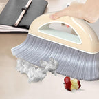 Long Handled Broom and Dustpan Set, 88cm Indoor Broom with Dustpan Combo Set, Durable & Versatile, Long Handle with Upright Stand for Home, Office, School Accessory for Kitchen, Dorms, Bathroom