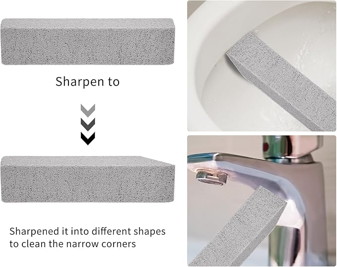 30 PCS Scouring Stick, Pumice Stone for Toilet Bowl Cleaning, Scouring Stick Remove Toilet Bowl Hard Water Rings, Calcium Buildup and Rust Suitable for Cleaning Household Bath Kitchen Pool Stove Grill