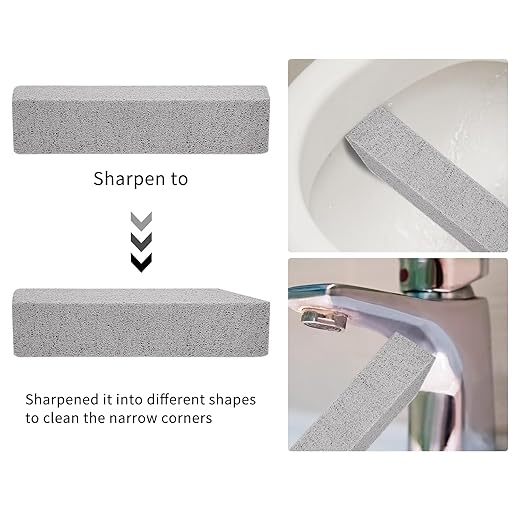 10 PCS Scouring Stick, Pumice Stone for Toilet Bowl Cleaning, Scouring Stick Remove Toilet Bowl Hard Water Rings, Calcium Buildup and Rust Suitable for Cleaning Household Bath Kitchen Pool Stove Grill