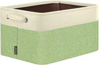 BALEINE 1 Pack Fabric Storage Bins for Shelves, Linen Storage Baskets for Organizing, Decorative Closet Bins for Clothes, Home (Green, 14''x10''x8.5'')