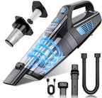 CKIKH Handheld Vacuum Cordless, 15000PA Strong Suction Hand Held Car Vacuum Cleaner Portable with Multi-Nozzles & Washable Filter, Lightweight Dust Busters Rechargeable for Home, Car, Office, Pets