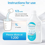 1L Fresh Ocean Floor Cleaning Solution Compatible with Roborock/Eufy/iRobot/Ecovacs/Dreame/Shark, Fragrance Deodorization, Deep Cleans for Multiple Hard Floors, Suitable With All Robot Vacuum