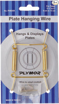 Plymor Shiny Gold Finish Wall Mountable Plate Hanger, 3.125" H x 1.75" W x 0.5" D (for Plates 3.5" - 5"), Pack of 3
