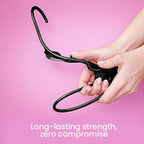 Utopia Home Plastic Hangers 100 Pack - Perfect Space Saving Clothes Hanger - Durable and Strong - Perfect Closet Organizers with Shoulder Grooves (Black)