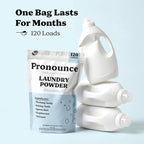 Pronounce Laundry Detergent Powder Alternative | Cleaner Ingredients. Safer for Sensitive Skin. Stain + Smell Fighting. Fragrance Free, HE Safe - 120 Loads (Unscented).