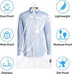 BALEINE 48'' Clear Garment Bags, 2 Packs PEVA Dress Bag for Closet Clothes Dresses Suit Coats Storage (Clear, 2PK)