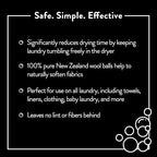 Molly's Suds Wool Dryer Balls | XL, Premium Organic Fabric Softener, Hypoallergenic, Hand-Felted, Reusable, Reduce Drying Time | White, Set of 6