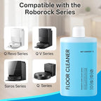 Floor Cleaning Solution Compatible with Roborock Cleaning Solution, Residue & Streak Free, Suitable for All Robot Vacuum Cleaners and Wireless Wet Dry Dual-Use Vacuum Cleaners
