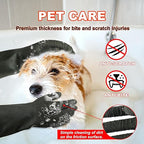 North Tower Heavy Duty Rubber Gloves, Industrial Gloves Waterproof Reusable Protective Work for Cleaning, Dishwashing, Upgraded with Non-Slip Design, Black(22in,1pair)