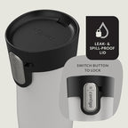 Contigo AUTOSEAL West Loop Vacuum-Insulated Stainless Steel Travel Mug with Easy-Clean Lid, 12oz, Salt Frosted Pearl