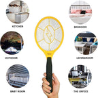 Electric Fly Swatter - Bug Zapper - Best High Voltage Handheld Mosquito Killer - Wasp, Fruit Fly, Insect Trap Racket for Indoor, Travel, Camping and Outdoor Control (2 AA Batteries Included)