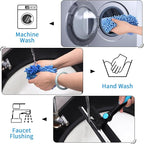 Window Washing Kit with Extension Pole, 73’’ Window Cleaning Squeegee Kit, 3 in 1 Window Cleaning Kit with 2 Microfiber Pads & 2 Chenille Pads for Indoor Outdoor Windows