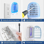 Bug Zapper Indoor,Fly Traps,Flying Insects,Electronic Insect Killer Fly Insect Trap Plug-in Mosquitoes Killer Mosquito Zapper with Blue Lights for Living Room,Kitchen,Bedroom,Office (6Packs)