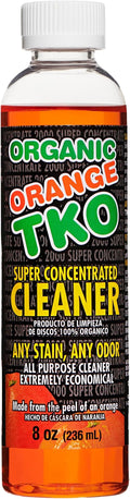 Organic Orange TKO - Stain remover, Floor cleaner, Degreaser, Glass cleaner, Multi Purpose Citrus Cleaner, Deodorizer, Stain Remover, Pet Safe, Non Toxic (8oz)