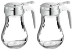 OCS Parts Syrup Dispenser with Lid and Dispensing Thumb Lever | Commercial Grade Liquid Dispensers for Home and Commercial Kitchens (2, 6 OZ)