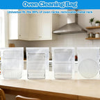 XANGNIER 5 Pack No Scrub Oven Rack Cleaning Bags,No Cleaner Included,Simple to Use,No Messy Hands Reusable Leakproof Soaking Cleaner Bags for Removable Metal Rack,BBQ Grills,Grill Grate