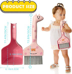 Small Broom with Dustpan Combo Set Cartoon Mini Broom and Dustpan Set Cute Cleaning Kit for Home Office Floor Counter Pet Nest (Pink)