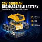 Cordless Impact Wrench, 900Ft-lbs (1200N.m) 1/2" Brushless Impact Gun, 20V High Torque Power Impact Driver, 2x4.0Ah Batteries,Brushless Motor 2400 RPM Variable Speeds for Family Car/Pickup Truck/Mower