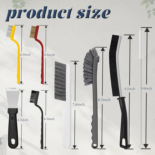 15pcs Crevice Cleaning Brush, Hard Bristle Brushes, Grout Cleaner Brush Household Cleaning Supplies, Gap Brush for Kitchen Bathroom Sink and Dead Corners