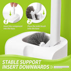 Toilet Brush and Plunger Set Hidden, S-Shaped Toilet Brush Plunger Combo, Perfect for Homes, Apartments & Bathrooms
