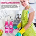 Foaming Drain Cleaner, Sink Cleaner and Deodorizer, Drain Clog Remover for Kitchen Sinks, Tubs, Shower Drains (2 Pcs)