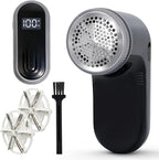 Killrose Fabric Shaver | Lint Remover with Digital Display, 6-Leaf Blade Electric Lint Shaver for Clothes, Sweaters, Furniture - 9000 RPM USB-C Rechargeable, Safe for All Fabrics