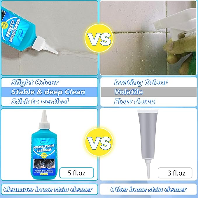 Househould Cleaning Gel, 5 Fl Oz Washing Machine Cleaner for Bathrooms, Showers, Washing Machines, Grime, Grunk and Tiles, Thick Gel Formula Targets Tough Stains and Odors