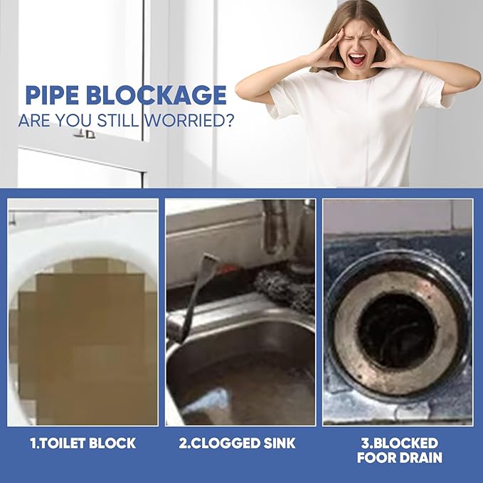 Sink & Drain Cleaner, Drain Cleaner Powder, 3.9 oz Bottle, Sewer Pipe Maintainer for Kitchen, Bathtub, Shower Drains (7Bottles)