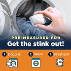 Nature Clean Stink Bomb Odor Remover Pacs for Laundry, 10 Count