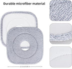 True & Tidy® 8-Pack 9 inch Extra Thick Microfiber Pad Refill for SPIN-800 TrueClean Mop & Bucket Square, Compatible with M16 and Most Square Spin Mop and Bucket, Machine Washable up to 100x
