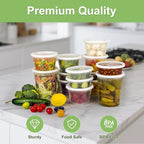 40 Sets (80-Piece) Deli Containers with Lids 32 oz, Leak-Proof & BPA Free Airtight Takeout Plastic Food Storage Containers for Soup, Freezer/Microwave/Dishwasher Safe