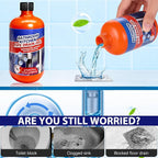 Pipeline Dredging Agent,Pipe Dredge Drain Cleaner,Sink Drains Hair Clog Remover Cleaner,Toilet Unclogger Heavy Duty,Bathroom Shower Pipeline Dredging Agent,Unclog Clogged Drain（500ml）