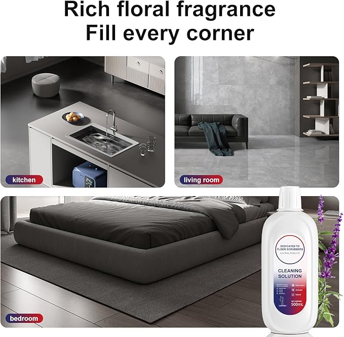 Floor Cleaning Solution Compatible With Tineco, Deep Cleans for Multiple Hard Floors, Suitable With All Robot Vacuums with Mopping and Cordless Wet/Dry Vacuum Mop Cleaner (Lavender 2 Bottle)
