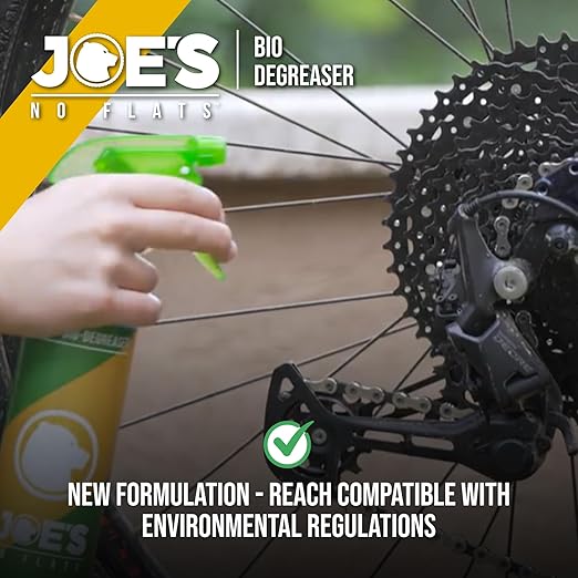 JOE'S NO FLATS Bio Degreaser 34oz - Bicycle Chain Cleaner and Drivetrain Degreaser Spray