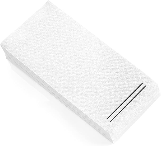 100 Pack Linen Feel Guest Paper Hand Towels | Disposable Super Absorbent Airlaid Paper Towels For Bathroom, Party, Weddings, Or Events | 12 x 17 Inches 1/6 Folded Decorative Design