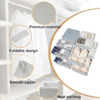 Fordonral 16 Pack Drawer Organizer Clothes, Foldable Fabric Dresser Organizer Closet Organizers and Storage Box for Underwear,Folded Clothes,Baby Clothing,Socks,Bra,Towels,Ties(White)