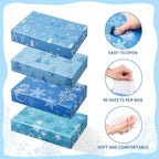 TaoBary 24 Packs Christmas Winter Small Boxes of Tissues Car Facial Tissue Boxes Disposable Tissue Packs Cube Facial Tissues 2 Ply 960 Sheets for Holiday Party Bathroom Office Floral Home Decor