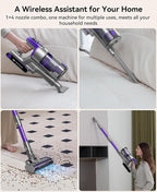 Redroad Cordless Vacuum Cleaner 55,000Pa 70Mins Vacuum Cleaner 150,000PRM, 18-Layer Filtration Vacuum, Self-Standing Vacuum Cleaners for Home with 1600ml Cup for Pet Hair Carpet Hardwood Floor Car X18