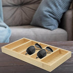 BESPORTBLE Sunglasses Organizer Tray 5-Grid Eyeglasses Storage Display Case Wear-Resistant Glasses Rack for Home Countertop Eyewear Organization