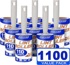 BAILALIBO Lint Rollers for Pet Hair Extra Sticky, 1100 Sheets Mega Value Set, Lint Remover for Clothes, Couch, Carpet, Dog & Cat, Furniture, Mini Travel Refills, for Daily Cleaning Tool