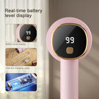 Fabric Shaver, Rechargeable Electric Lint Remover with LED Display, Lint Shaver, 6-Blade, 3-Speed Defuzzer Remove Fuzz, Pills for Clothes, Upholstery, Furniture, Pink