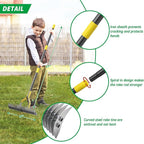 Thatch Rake,57 inch Thatching Rake for Lawn Stainless Steel Metal Dethatcher Rakes with Sheath,Heavy Duty Weed Rakes for Cleaning Dead Grass,Yard,Garden,Leaves,Loosening Soil