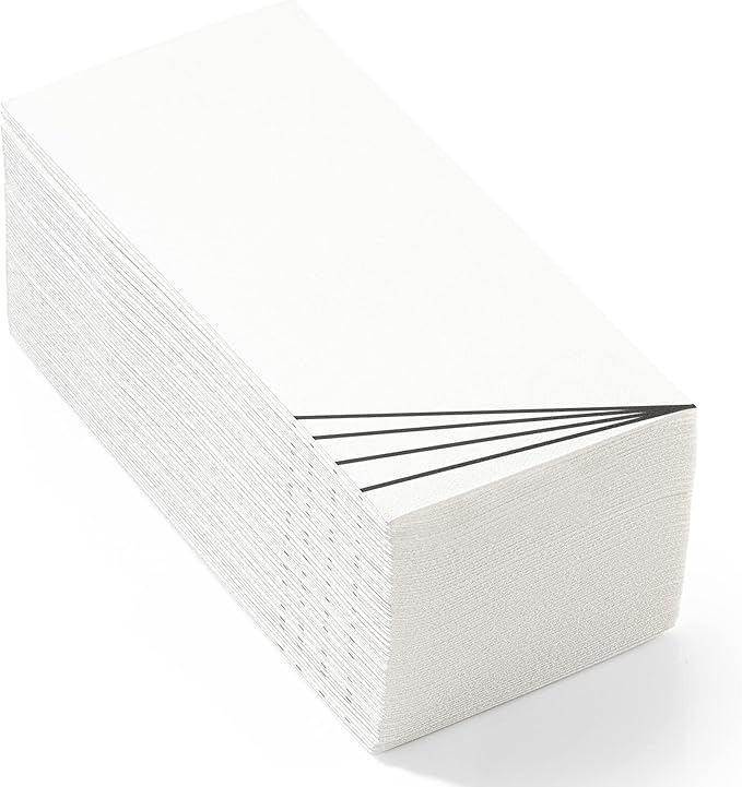 100 Pack Linen Feel Guest Paper Hand Towels | Disposable Super Absorbent Airlaid Paper Towels For Bathroom, Party, Weddings, Or Events | 12 x 17 Inches 1/6 Folded Decorative Design
