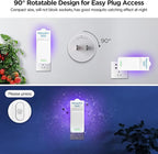 Fly Traps Indoors(2 Device+10 Refills), Gnat Traps for House Indoor, 3-in-1 UV/Blue/Yellow Light Plug-in Flying Insect Catcher Bug Zapper, Fruit Fly Killer, NAT Killer, Get Rid of Gnat Infestation