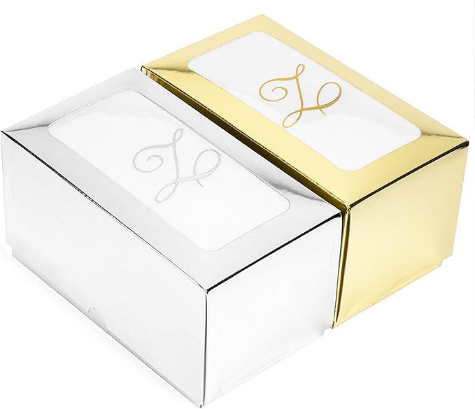 AH AMERICAN HOMESTEAD Disposable Hand Towels for Bathroom 50 Count - Guest Bathroom Essentials -Bathroom Paper Towels - Monogrammed Disposable Napkins - Wedding Napkins in Paper Towel Tray (Gold, H)