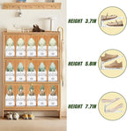MOVDEET Shoe Slots Organizer,24 Pack Transparent Shoe Stacker Adjustable Shoe Slot Organizer Space Saver Shoe Rack Holder Shoes Storage Organizers for Closet,Transparent