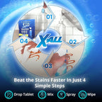 X-ALL Multi-Purpose Cleaner - Spray Bottle and 5x Cleaning Tablets